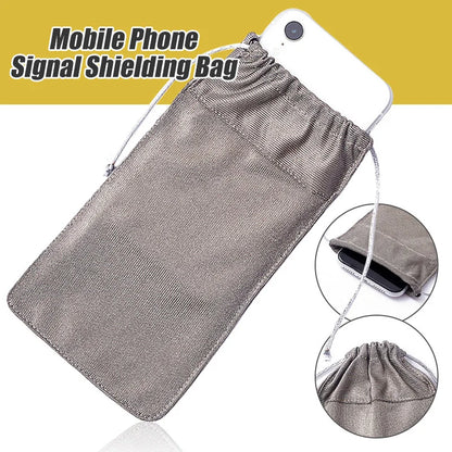 Silver Fiber EMF Protection Phone Pouch | RF Signal Blocker | Anti-Radiation Faraday Bag