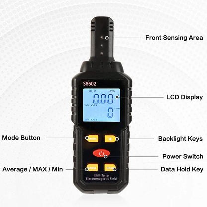 S8602 3-in-1 EMF Meter measuring electromagnetic fields — view 3