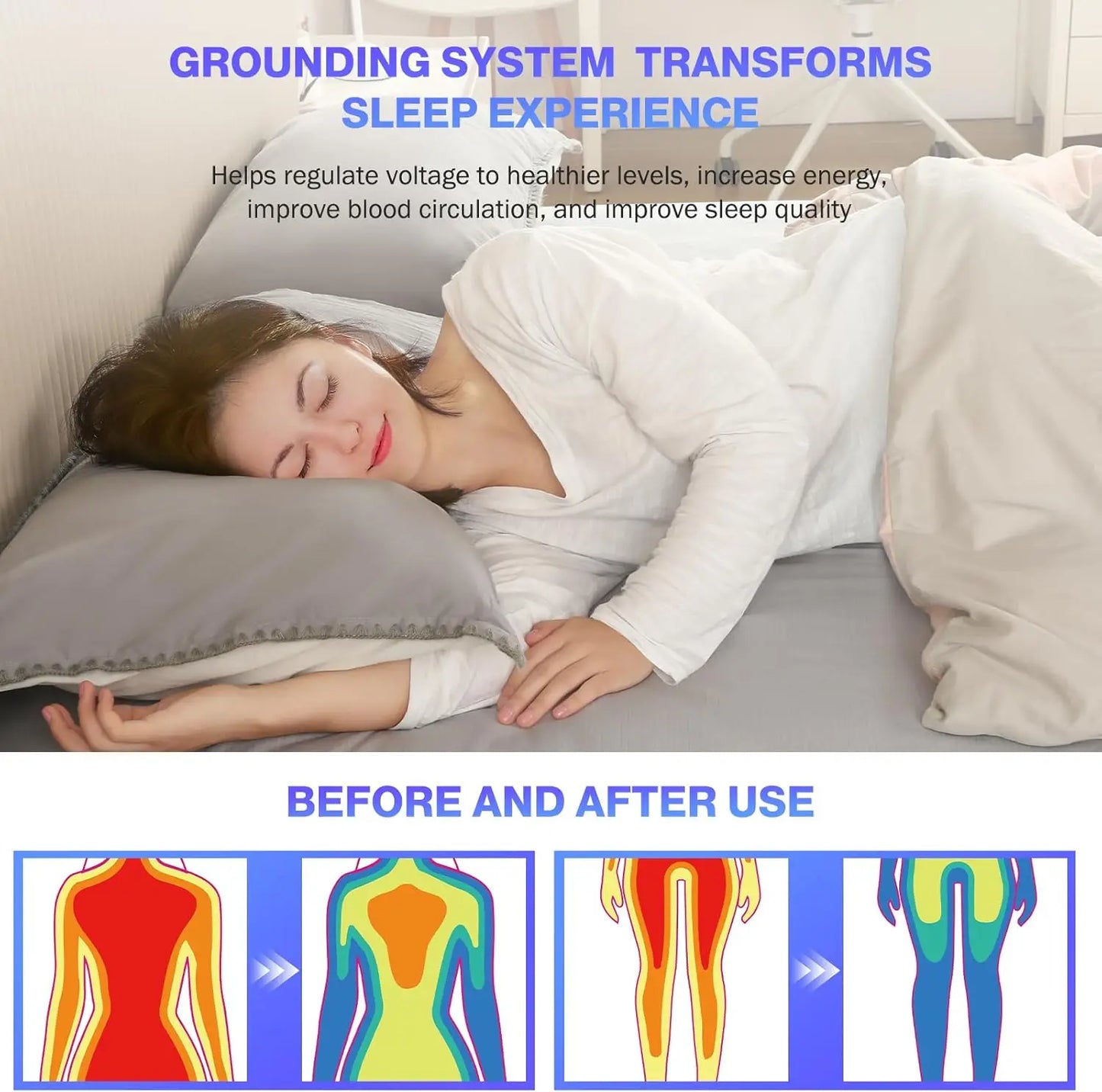 Earthing Fitted Bed - Earthing Fitted Bed Sheet - Silver Fiber Grounding Sheet