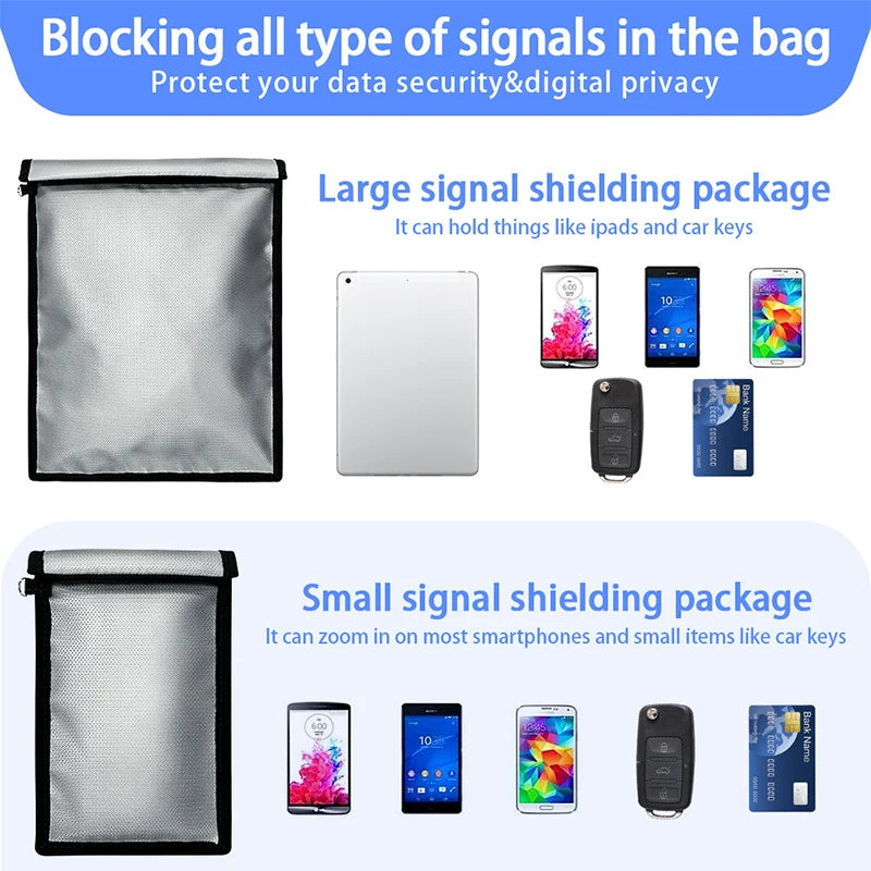 Fireproof & Waterproof Faraday Bag – 2 Sizes | Signal Blocking for Laptop, Phone & Key Fob