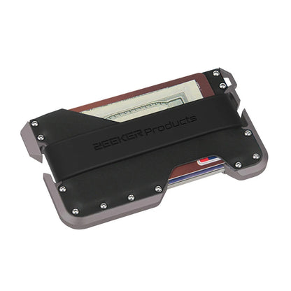 ZEEKER aluminium and leather RFID blocking card holder — view 6