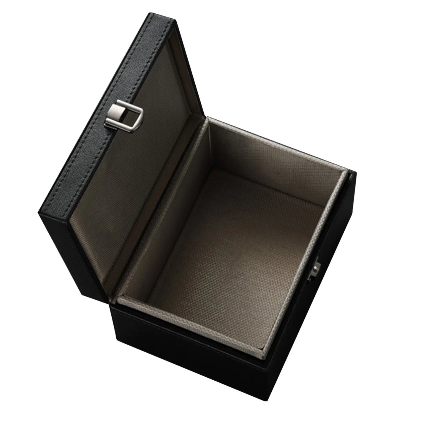 PU leather Faraday box for car keys with lid open — view 6