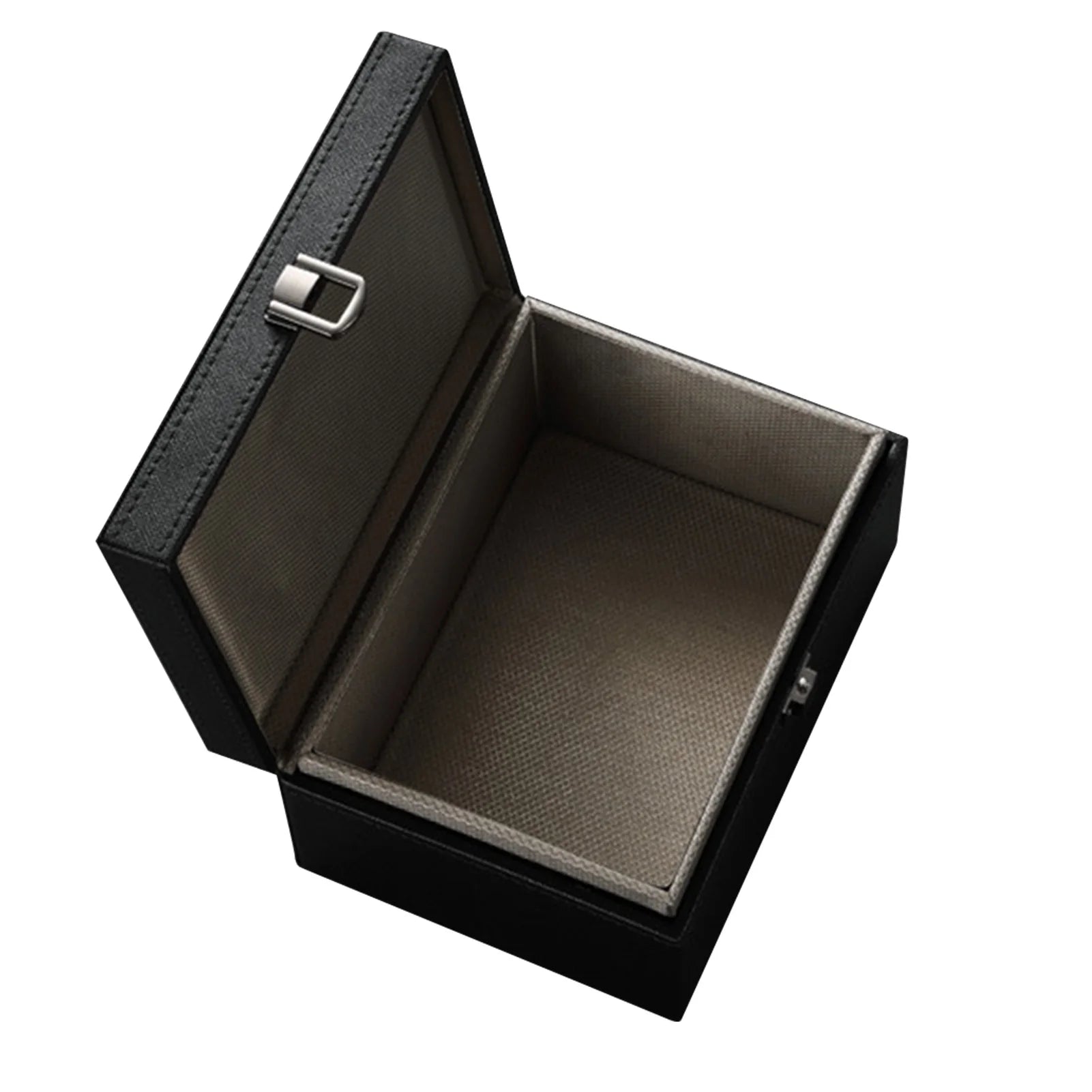 PU leather Faraday box for car keys with lid open — view 6