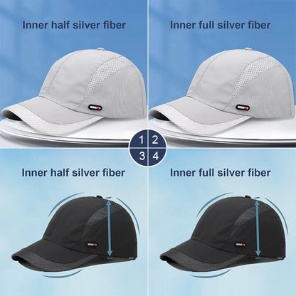 Faraday EMF Shielding Baseball Cap - Unisex Silver Fiber Hat