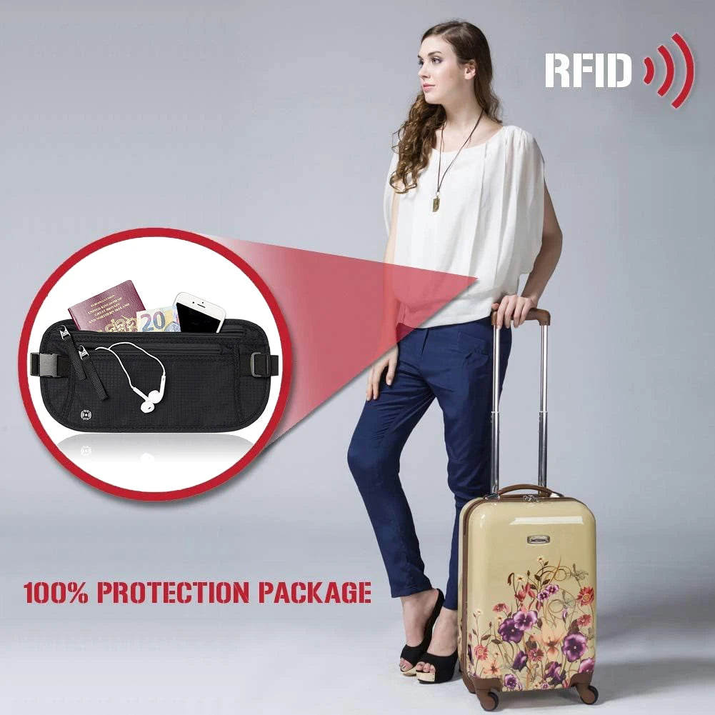 RFID Blocking Travel - RFID Blocking Travel Money Belt - Slim Passport Holder