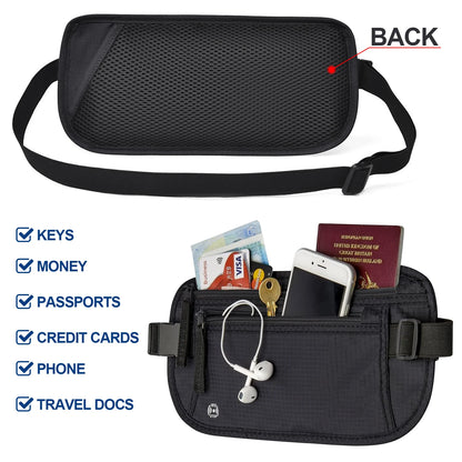 RFID Blocking Travel - RFID Blocking Travel Money Belt - Slim Passport Holder