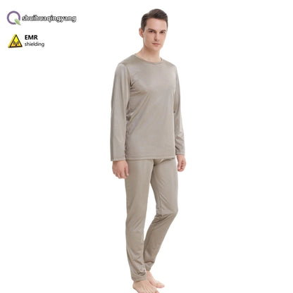 EMF Protection Silver Fiber Long Sleeve Top - Side View
