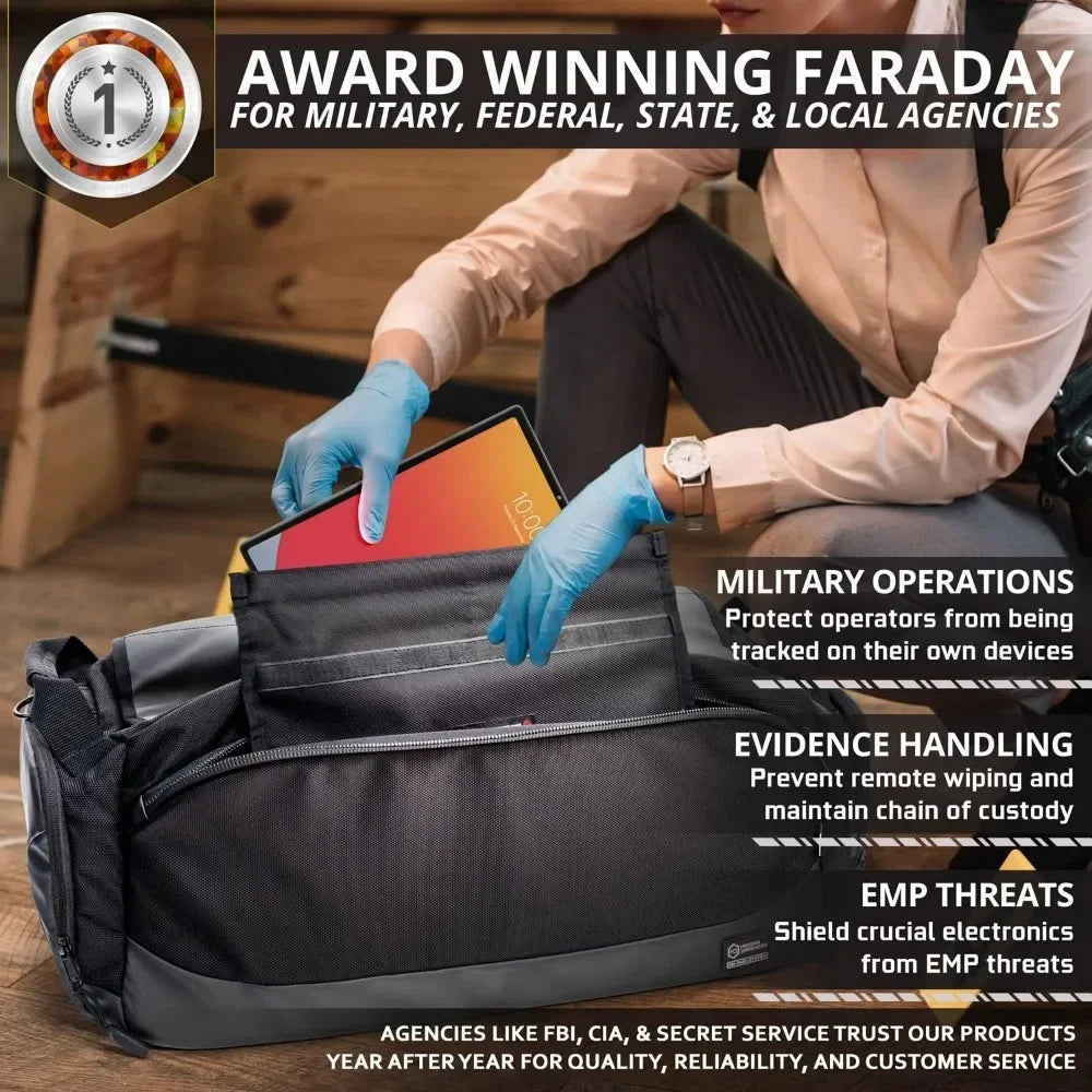 Disconnect Large Faraday Duffel Bag - Military-Grade RF Shielding