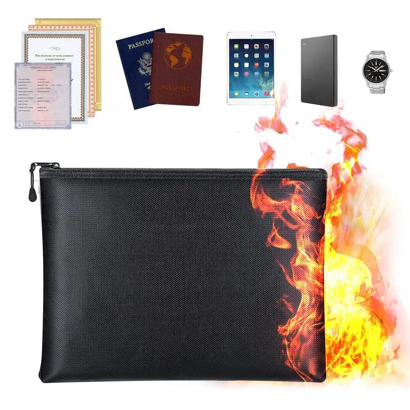 Fireproof & Waterproof Document Bag – Secure Valuables (3 Sizes)