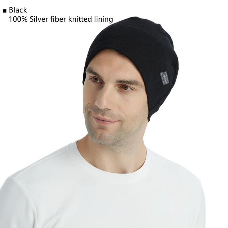 EMF Shielding Knitted Hat – 100% Silver Fiber Protection