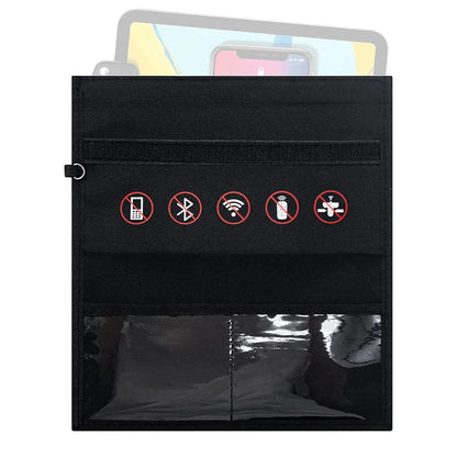 Black Oxford fabric signal blocking Faraday bag — view 5