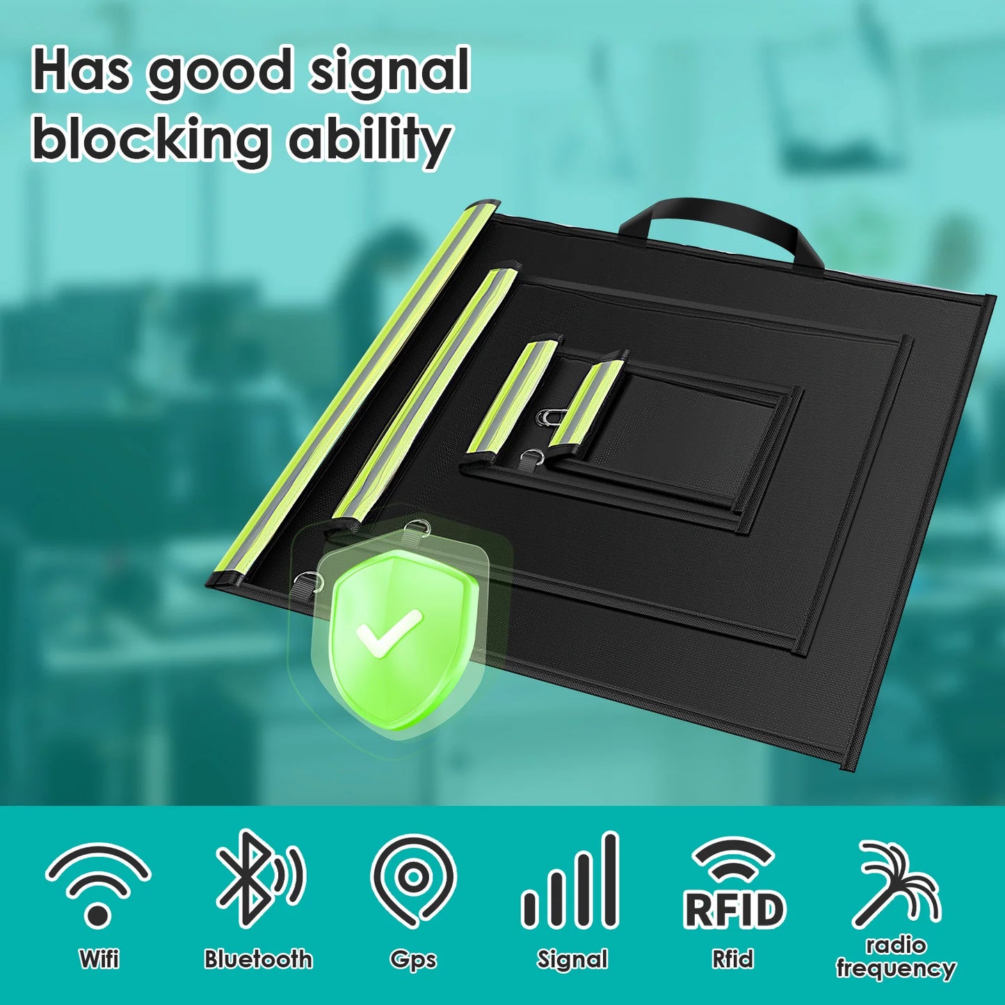 4Pcs Faraday Bag Set | Signal Blocker RFID Pouch