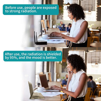 Wi-Fi Router EMF Radiation Shield Cover - Side View