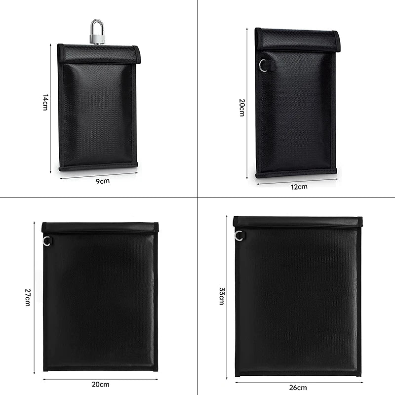 Faraday Bag for - Faraday Bag for Car Keys - Fireproof RFID Shielding Pouch