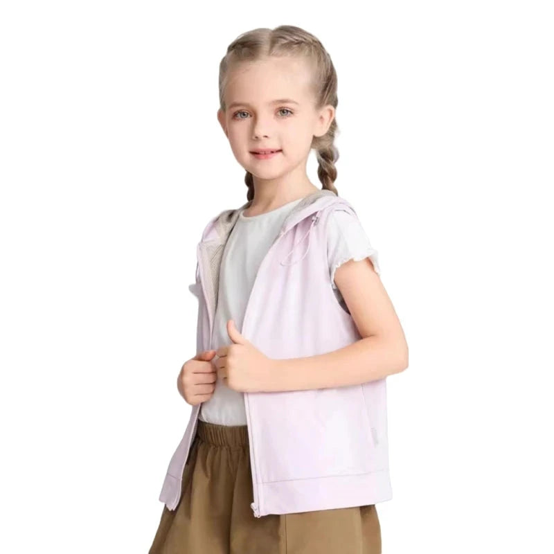 Children's EMF Shielding Hooded Vest - Silver Fiber Protection