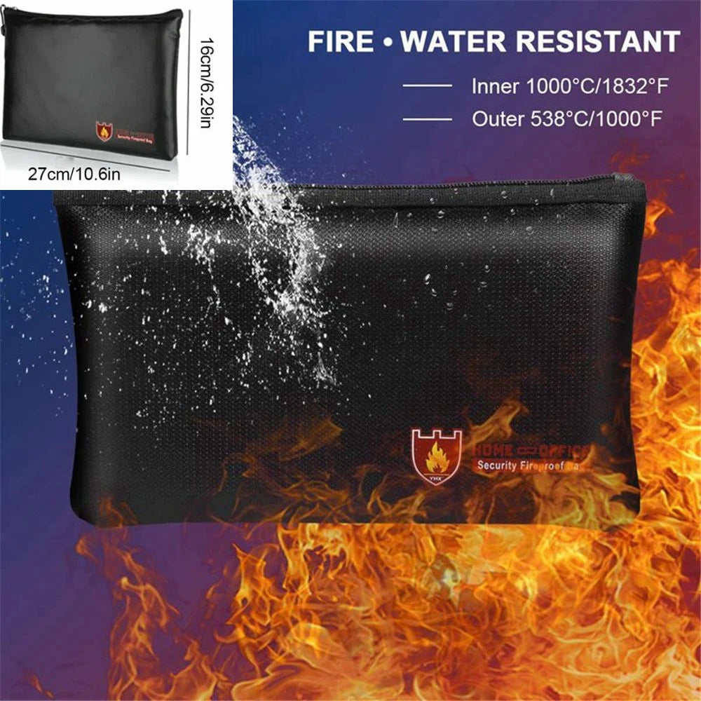 Fireproof Document Bag (A4) – Waterproof & Heat Resistant, 5 Sizes