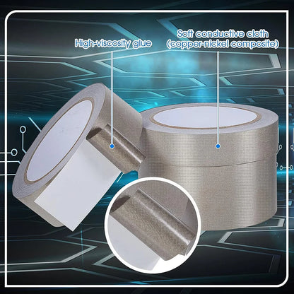Faraday Tape – Double Conductive EMI Shielding Fabric Tape (20M)