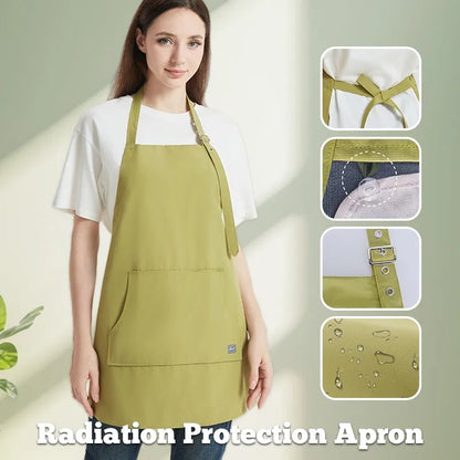 EMF Protection Silver Fiber Apron - Side View