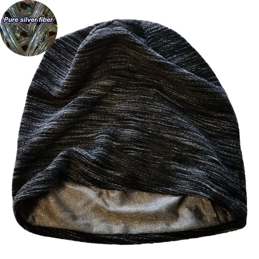EMF Shielding Beanie - Silver Fiber Hat