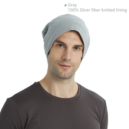 EMF Shielding Knitted Hat – 100% Silver Fiber Protection