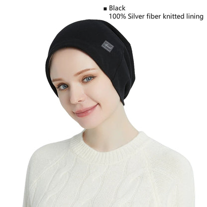 EMF Shielding Knitted Hat – 100% Silver Fiber Protection