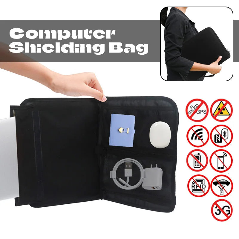 Faraday Computer & Phone Blocker Bag - RFID & Signal Shielding