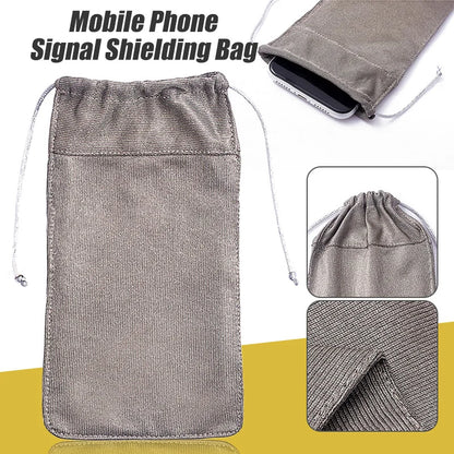 Silver Fiber EMF Protection Phone Pouch | RF Signal Blocker | Anti-Radiation Faraday Bag