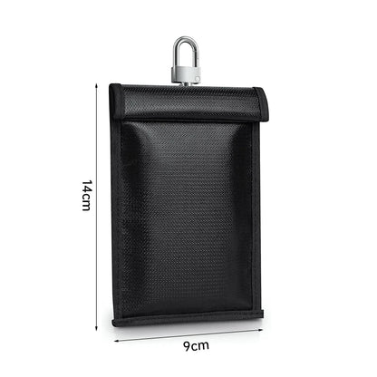 Faraday Bag for - Faraday Bag for Car Keys - Fireproof RFID Shielding Pouch