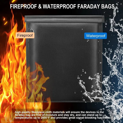 5 Pack Faraday Bags | Waterproof & Fireproof RFID Signal Blocker for Laptops, Tablets & Car Keys