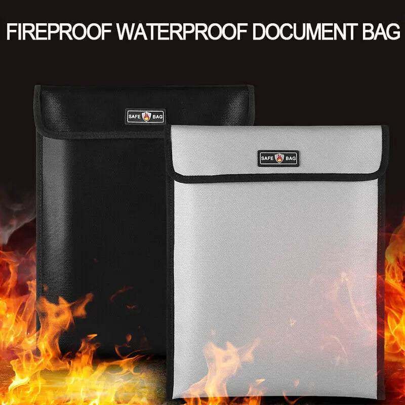 Fireproof Waterproof Document Storage Bag – Safe & Portable Protection