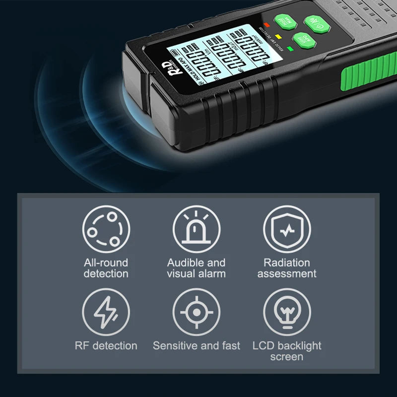 R&D RD630 3-in-1 EMF meter measuring electromagnetic fields — view 2
