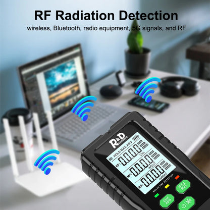 R&D RD630 3-in-1 EMF meter measuring electromagnetic fields — view 5