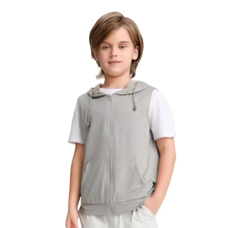 Children's EMF Shielding Hooded Vest - Silver Fiber Protection