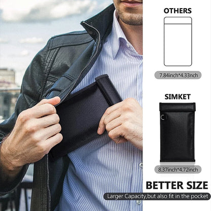 Faraday Bag for - Faraday Bag for Car Keys - Fireproof RFID Shielding Pouch