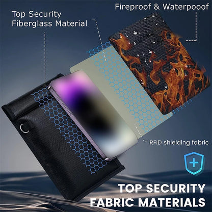 RFID Signal Blocking Pouch | Fireproof Car Key & Phone Faraday Bag | Anti-Tracking Shield