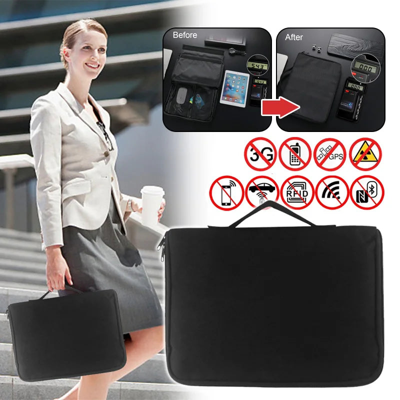 Faraday Computer & Phone Blocker Bag - RFID & Signal Shielding