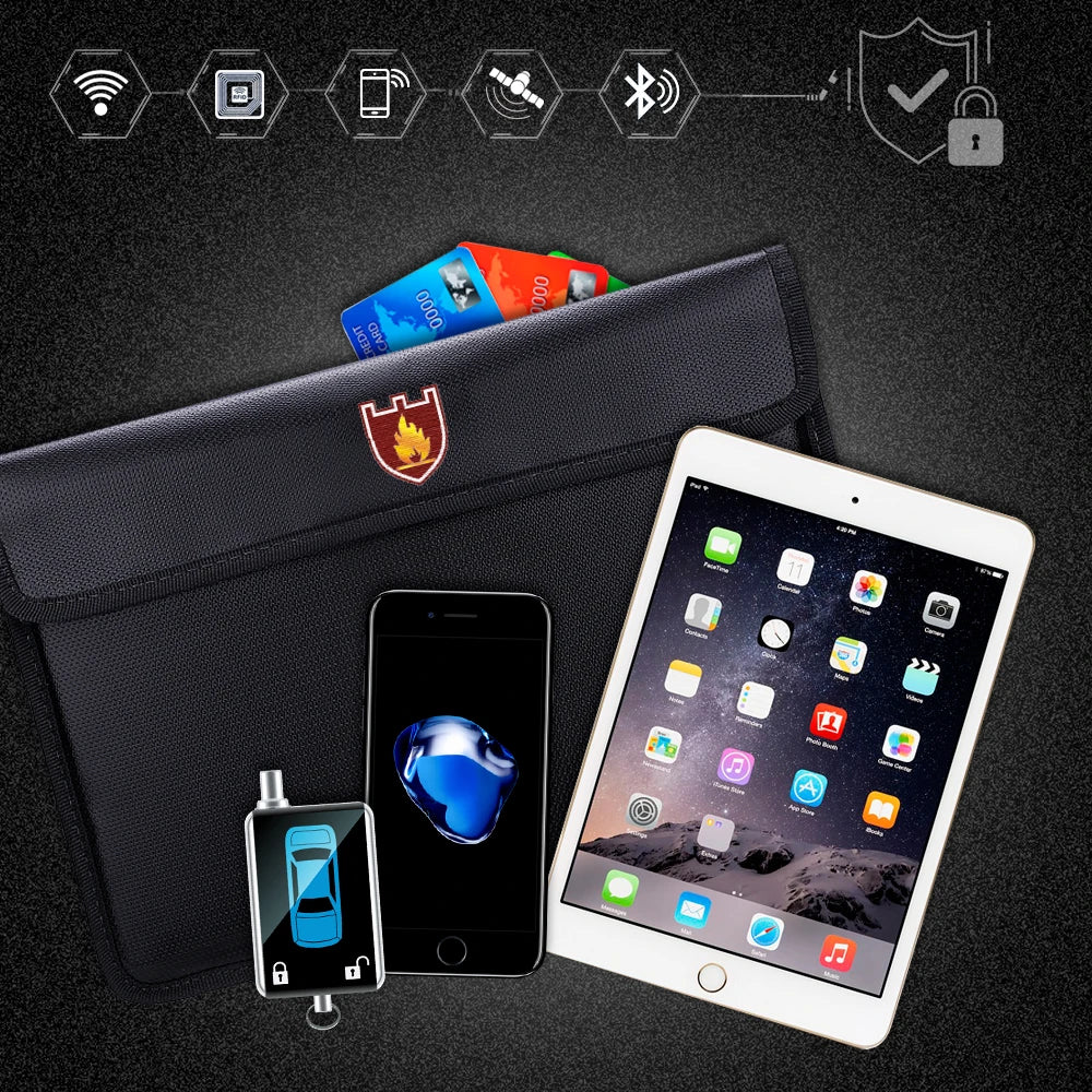 Double-layer fireproof shielding pouch for phones and cards — view 4