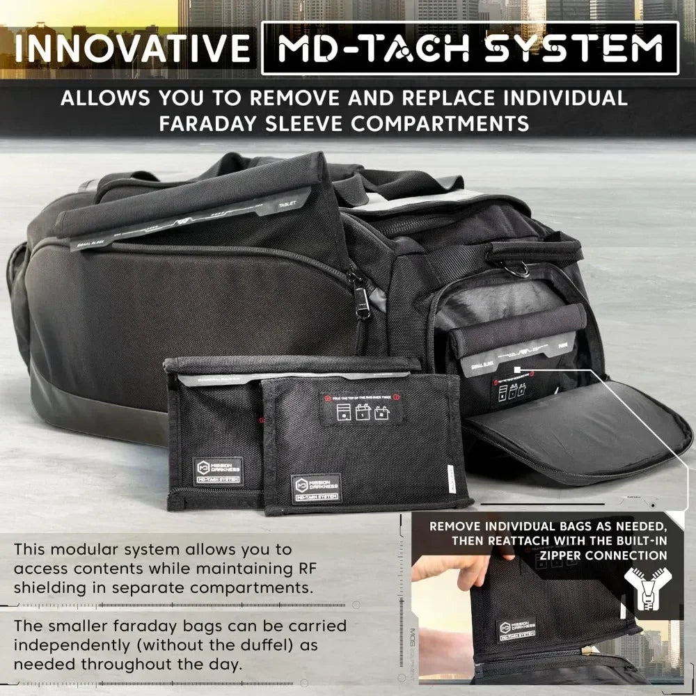 Disconnect Large Faraday Duffel Bag - Military-Grade RF Shielding