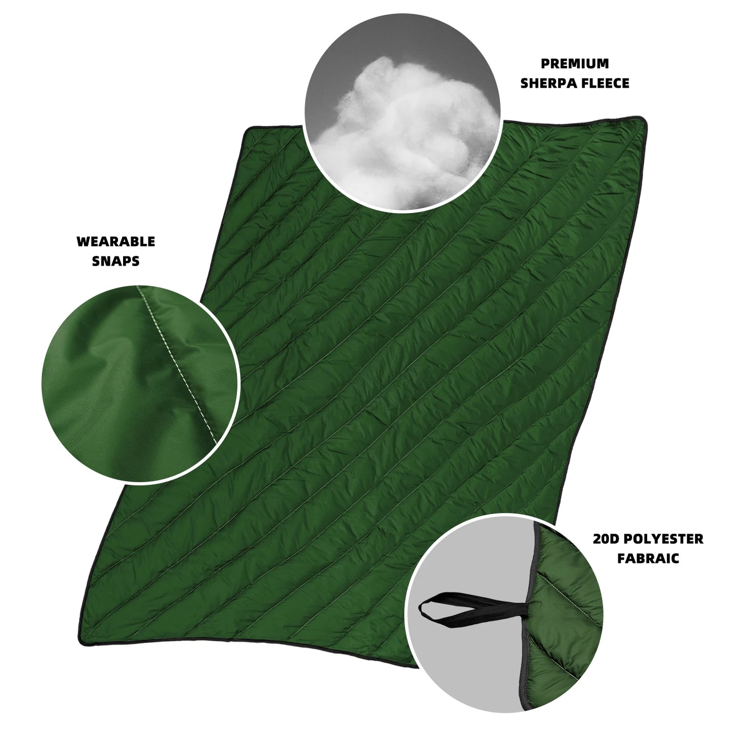 Couverture extérieure ultra-légère et chaude - embalable et isolé pour le camping