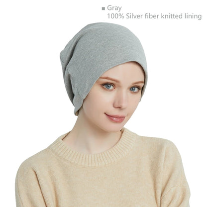 EMF Shielding Knitted Hat – 100% Silver Fiber Protection