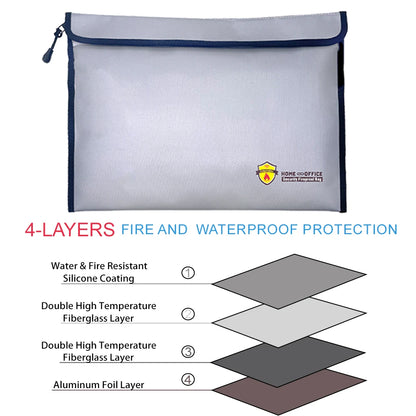 Fireproof Document Bag – Waterproof, Secure Storage for Important Papersa