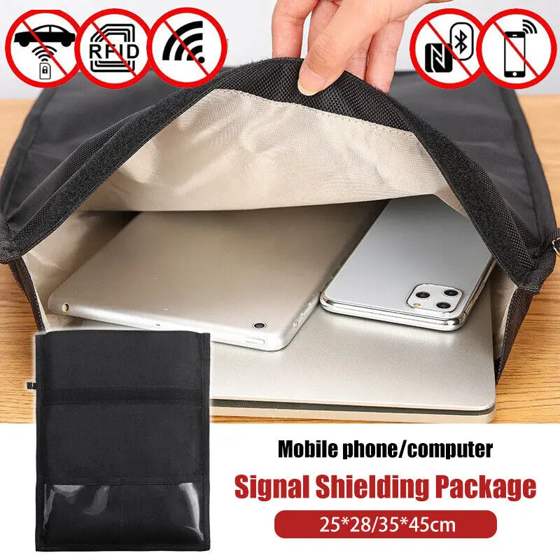 RFID Shielding Faraday Bag | Anti-Tracking Signal Blocker | 3 Sizes