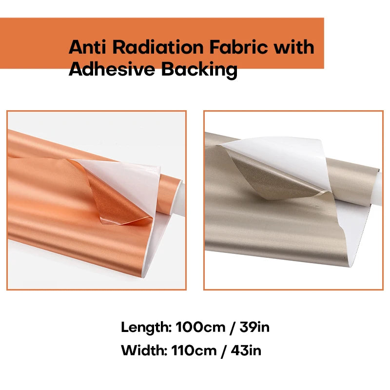 Self-Adhesive Anti-Radiation Fabric | Signal Blocking Faraday Fabric 100X110cm