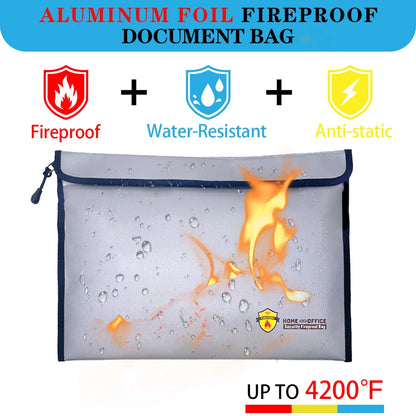 Fireproof Document Bag – Waterproof, Secure Storage for Important Papersa