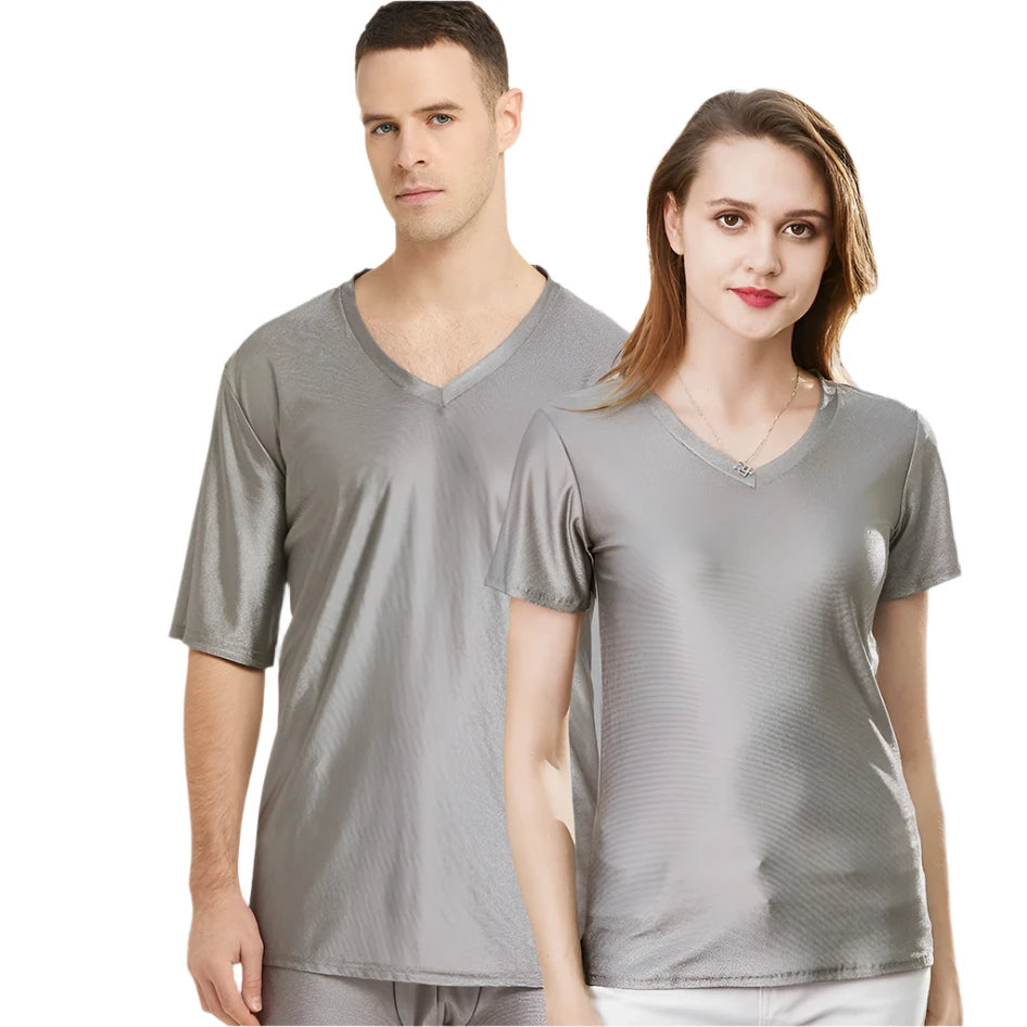 Silver Fiber T-Shirt | EMF/EMI/RF Blocking & Anti-Radiation