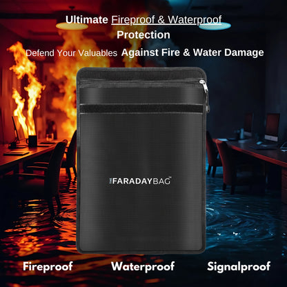 Large Faraday Bag 14” x 17” | Fireproof & Waterproof