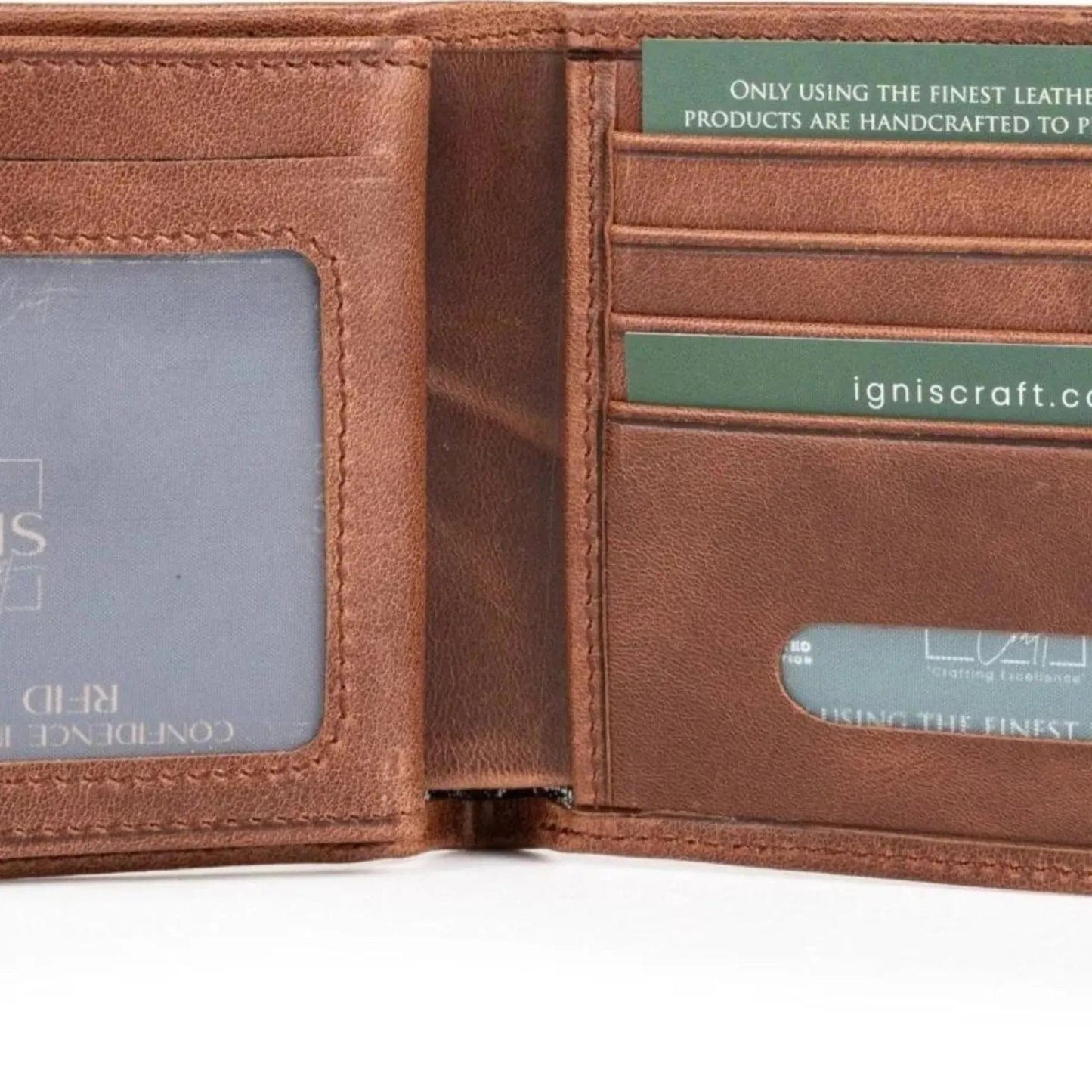 Ignis Craft Bifold Leather Wallet | Companion Agate