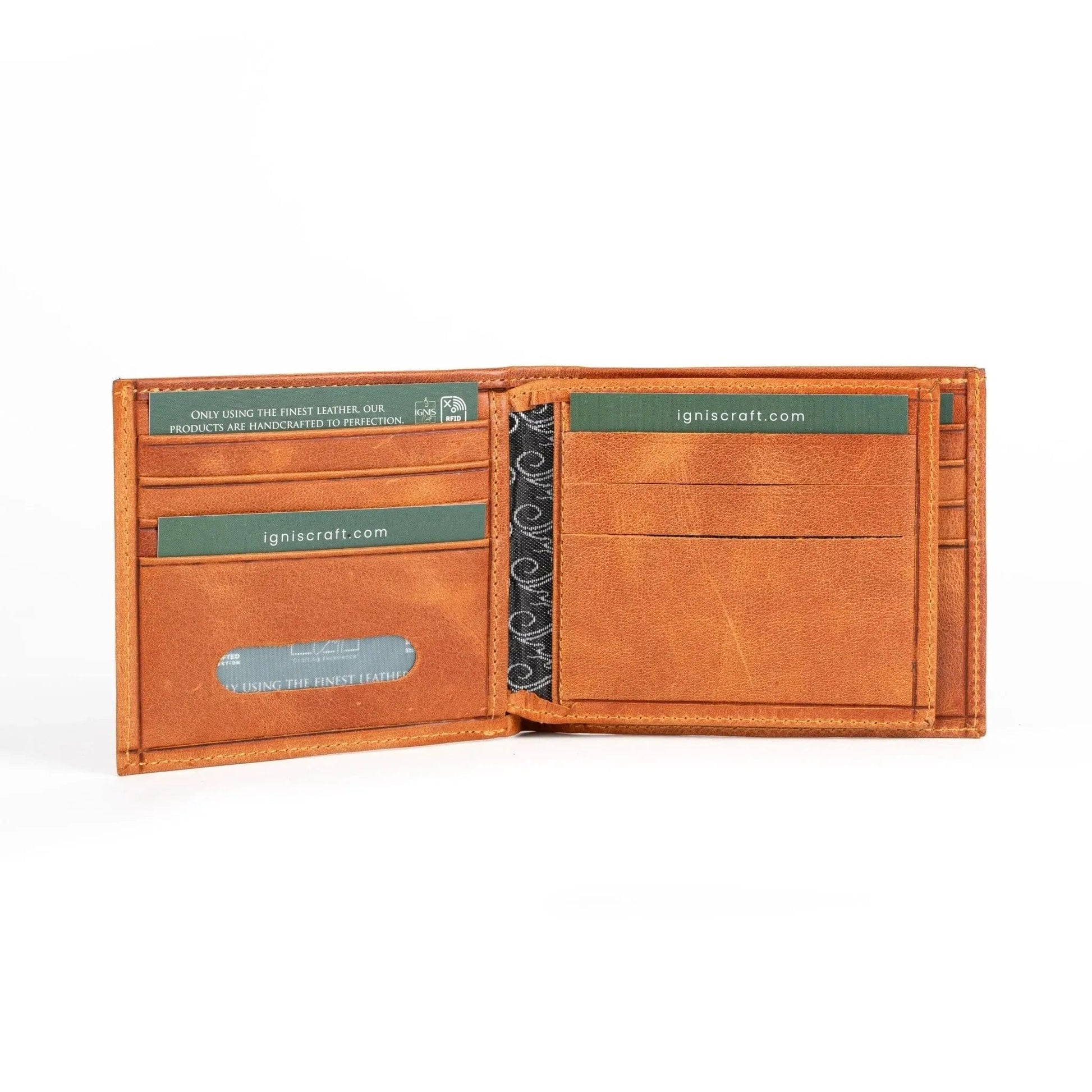 Ignis Craft Bifold Leather Wallet | Companion Amber