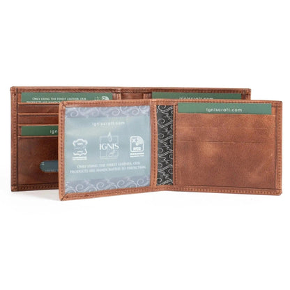 Ignis Craft Bifold Leather Wallet | Solo Dynamic Agate