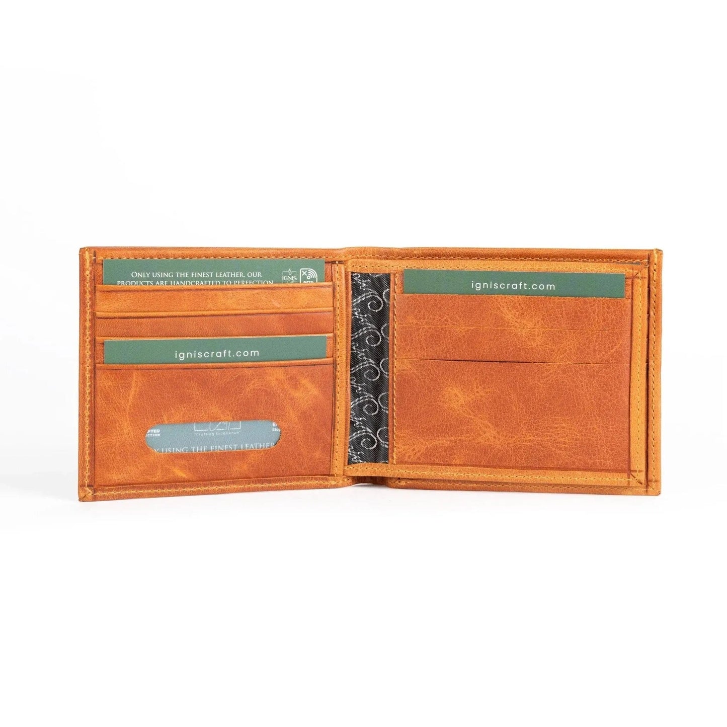 Ignis Craft Bifold Leather Wallet | Solo Dynamic Amber